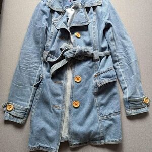 Blue Denim Trench Coat